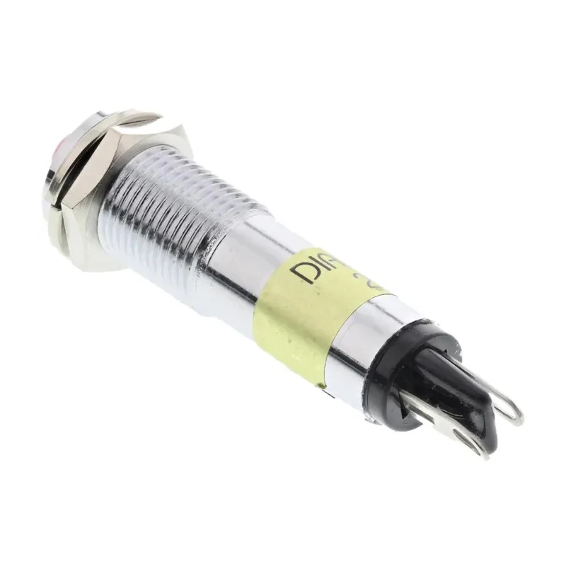 Dialight Red LED Panel Mount Indicator 609 Series 9 mm Solder Tab Termination 24V dc 609-1112-140F