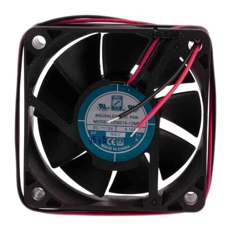 RS PRO High-Performance Brushless Ball Bearing Axial Fan 12V DC, 23.8 m³/h Airflow, 1.3W, 3900 RPM, 60x60x15 mm 541-4937