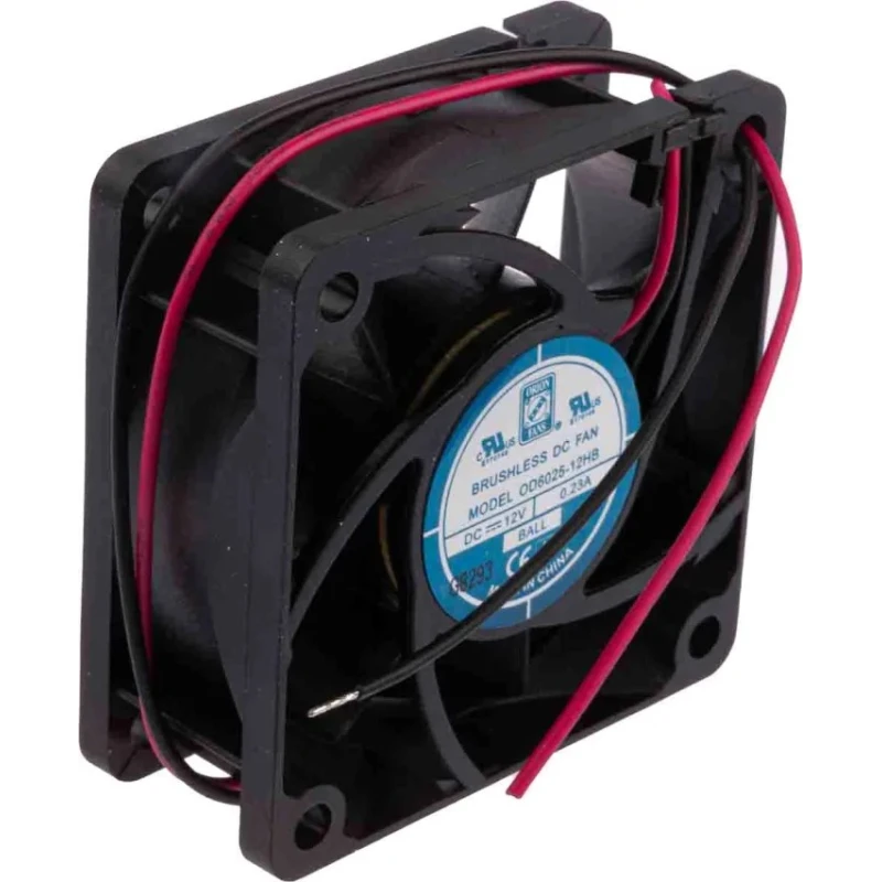 RS PRO Axial Fan, 12V dc, 2.8 W, 230 mA, 40.8 m³/h Air Flow, Ball Bearing, 60 mm Square Frame 541-4987