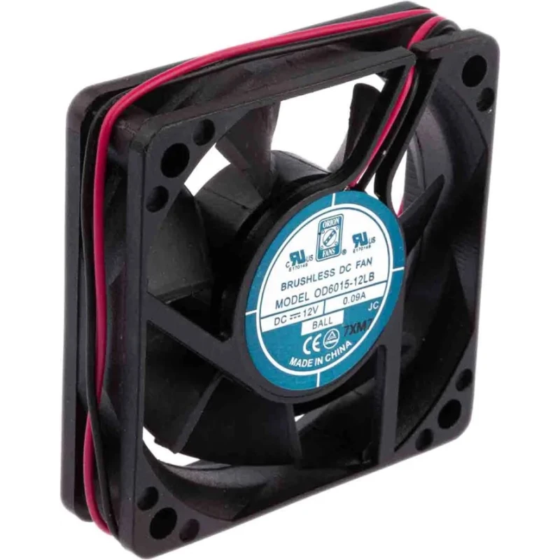RS PRO Brushless DC Axial Fan, 12V DC, 20.4 m³/h Airflow, 1.1 W Power, 3500 RPM, Ball Bearing, 60 mm Frame 541-4921