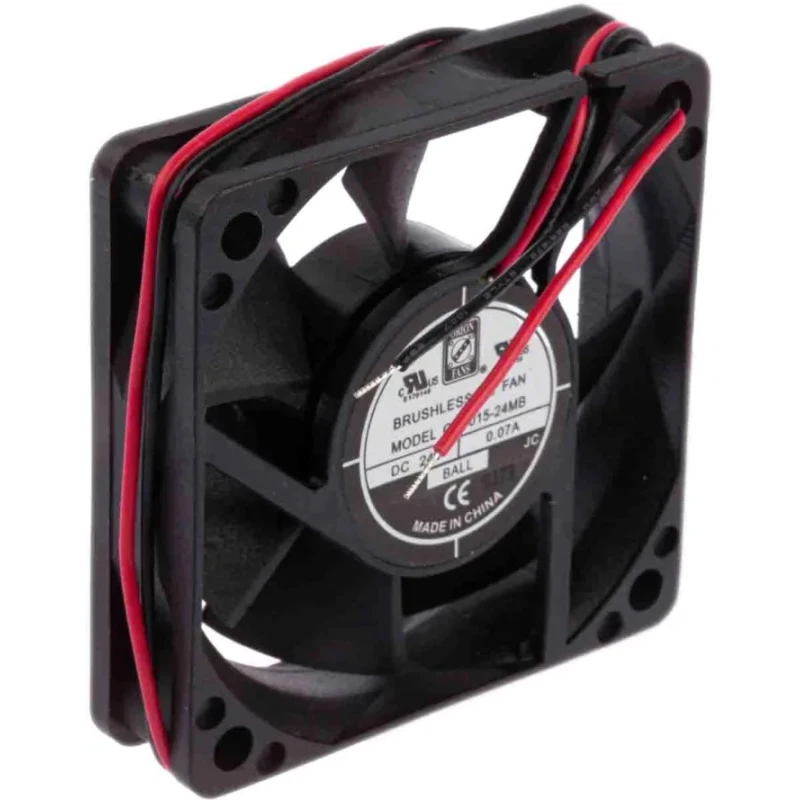 RS PRO Axial Fan 24V DC, 23.8 m³/h Air Flow, 1.7 W Power, 40 mA Max Current, 60 mm Square Frame, Ball Bearing, Model 541-5198
