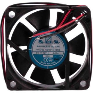 RS PRO Axial Fan 12V DC 1.6W 27.2m³/h Airflow Ball Bearing Square Frame 60mm x 60mm x 15mm 541-4959