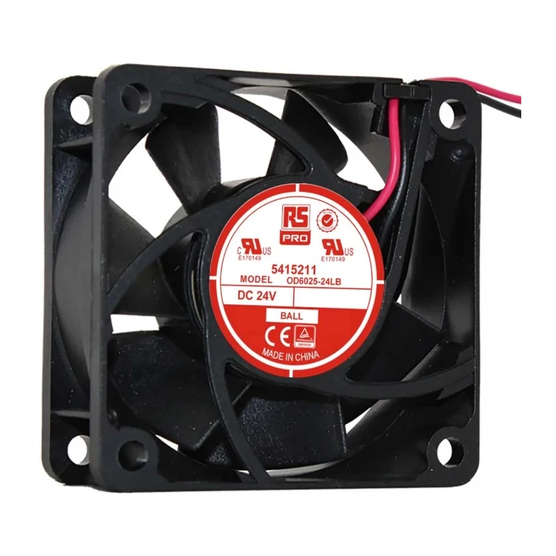 RS PRO Brushless DC Axial Fan 24V DC 1W 22.1 m³/h Airflow 60 mm Square Frame 2500 RPM 541-5211