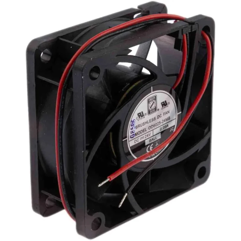 RS PRO DC Brushless Axial Fan 24V DC 1.9 W 90 mA 30.6 m³/h Ball Bearing Square Frame 60 mm x 60 mm x 25 mm 541-5227