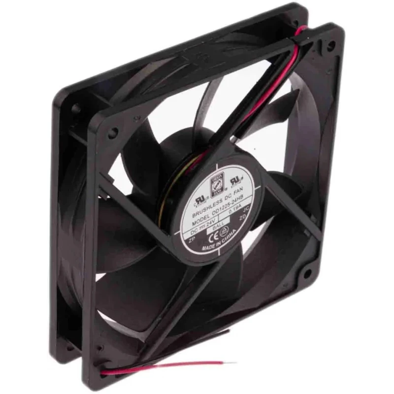 RS PRO Brushless DC Axial Fan 24V DC 5W 151.2 m³/h Airflow 2200 RPM Ball Bearing 120mm Square Frame 541-5362