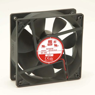 RS PRO High-Performance Brushless DC Ball Bearing Axial Fan 24V dc 124 m³/h 4 W 140 mA 120 mm 541-5378