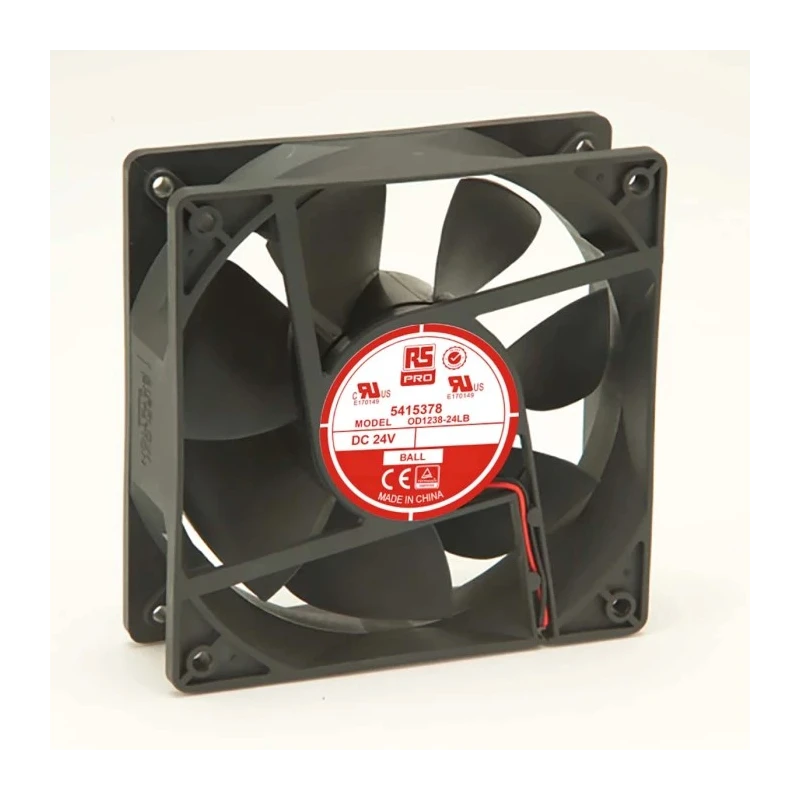 RS PRO High-Performance Brushless DC Ball Bearing Axial Fan 24V dc 124 m³/h 4 W 140 mA 120 mm 541-5378