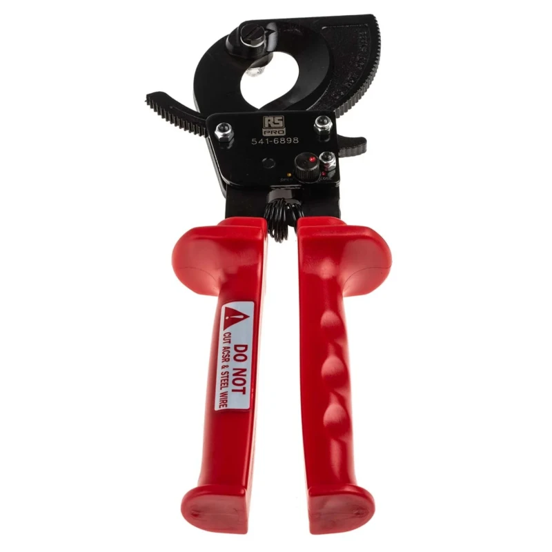 RS PRO Flush Ratchet Cable Cutter 250mm, Chrome Molybdenum Steel Jaw, Polypropylene Handle 541-6898