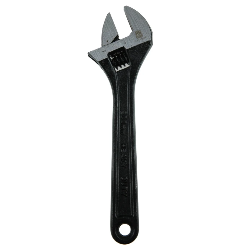 RS PRO Adjustable Wrench 26.8 mm Jaw Capacity, 203.2 mm Overall Length, Chrome Vanadium Steel, Phosphate Black 541-6589