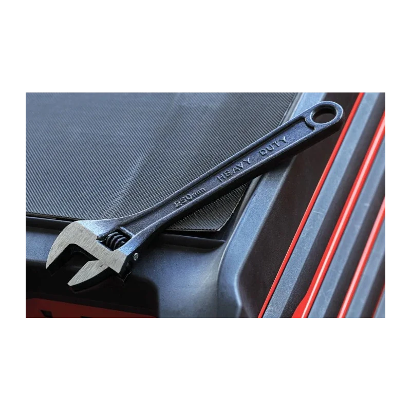 RS PRO Adjustable Wrench 30 mm Jaw Capacity, 254 mm Overall Length, Chrome Vanadium Steel, Phosphate Black Finish 541-6595