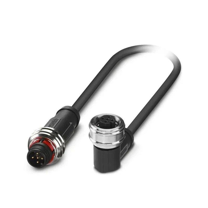 PHOENIX CONTACT Sensor Actuator Cable Straight Plug M12 to Angled Socket M12, 1.5 m, Polyurethane Jacket, 60V 1224223