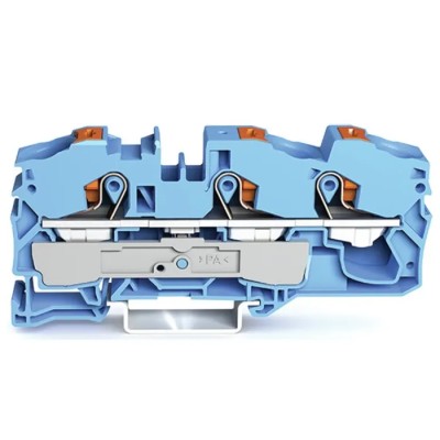 WAGO TOPJOB S 2216 Series Blue Feed Through Terminal Block 16mm², 1-Level, Cage Clamp, ATEX, IECEx 2216-1304