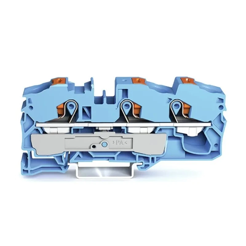 WAGO TOPJOB S 2216 Series Blue Feed Through Terminal Block 16mm², 1-Level, Cage Clamp, ATEX, IECEx 2216-1304