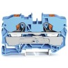 WAGO Feed Through Terminal Block Blue, 10mm², 1-Level, Cage Clamp, IECEx, ATEX, 57A, 800V, TOPJOB S Series 2210-1204