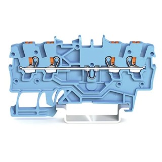 WAGO TOPJOB S 2200 Series Feed Through Terminal Block Blue 1mm² 1-Level Cage Clamp ATEX IECEx 2200-1404