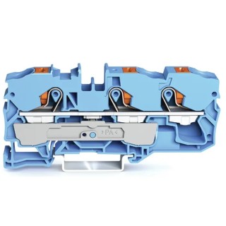 WAGO TOPJOB S 2210 Series Feed Through Terminal Block Blue 800V 57A 10mm² Cage Clamp 2210-1304