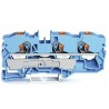 WAGO TOPJOB S 2210 Series Feed Through Terminal Block Blue 800V 57A 10mm² Cage Clamp 2210-1304