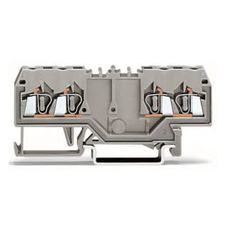 WAGO 280 Series Feed Through Terminal Block Grey 2.5mm² 1-Level Cage Clamp 280-826