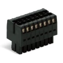 WAGO Pluggable Terminal Block, 10-Contact, 3.5 mm Pitch, 2 Row, 160V, 10A Current, Cage Clamp Connection, Black, 713-1105