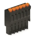 WAGO Pluggable Terminal Block 3-Contact, 3.5 mm Pitch, 1 Row, Push-in Cage Clamp, 160V, 8A Current 714-103