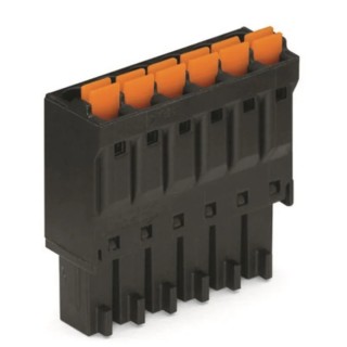 WAGO Pluggable Terminal Block 3-Contact, 3.5 mm Pitch, 1 Row, Push-in Cage Clamp, 160V, 8A Current 714-103