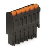 WAGO Pluggable Terminal Block 3-Contact, 3.5 mm Pitch, 1 Row, Push-in Cage Clamp, 160V, 8A Current 714-103