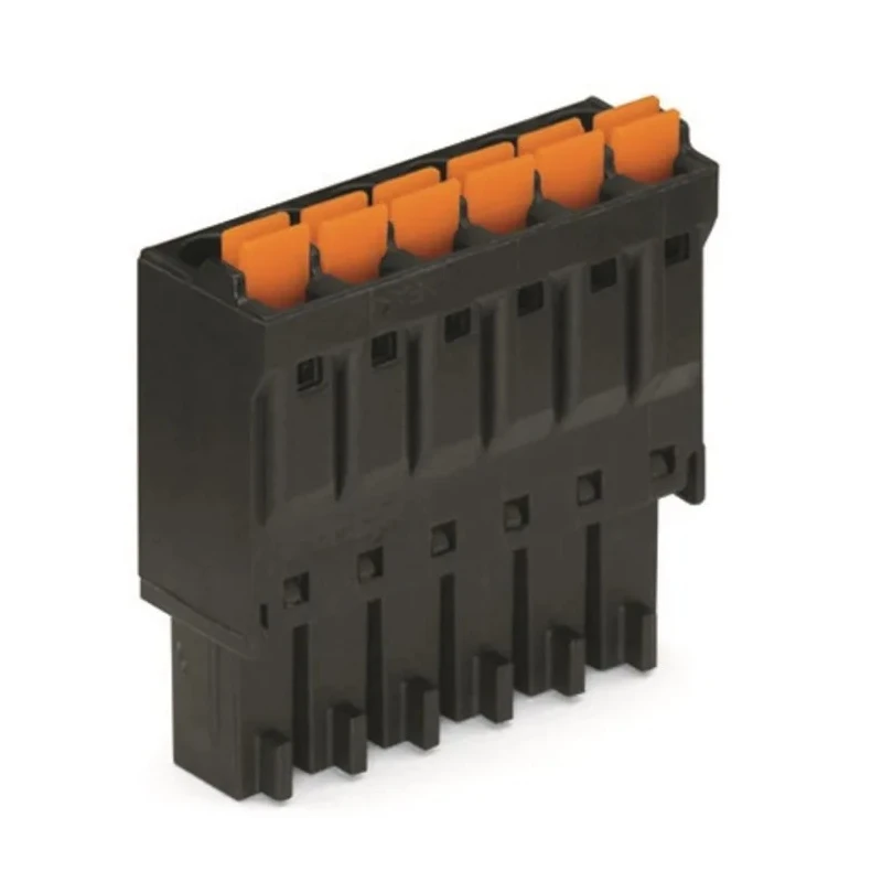 WAGO Pluggable Terminal Block 12-Contact 3.5 mm Pitch 1 Row 160V 8A Push-in Cage Clamp 714-112