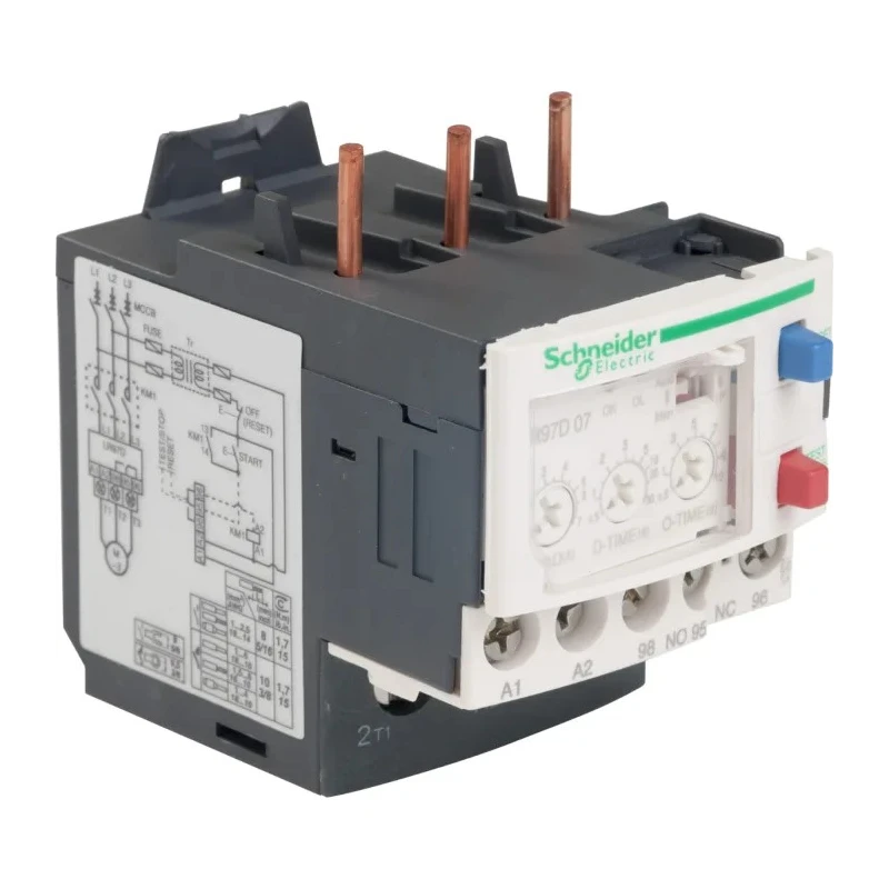 Schneider Electric LR97 D Overload Relay 1 NO/1 NC, 1.2 to 7 A Adjustable Current, 7 A Relay Contact, 55 W Power LR97D07M7