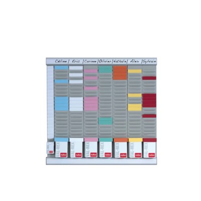 Nobo Weekly Slotted Wall Planner 2911080 Silver 480mm x 480mm China