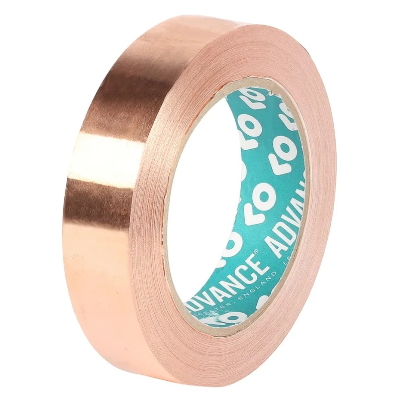 Advance Tapes Conductive Metallic Tape 10mm x 33m Copper Foil Thermosetting Acrylic Adhesive AT528