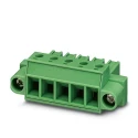Phoenix Contact Pluggable Terminal Block 4-Contact, 7.62 mm Pitch, 1 Row, 20A, 630V, Polyamide Housing, Green 1828265
