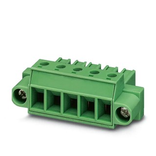 Phoenix Contact Pluggable Terminal Block 4-Contact, 7.62 mm Pitch, 1 Row, 20A, 630V, Polyamide Housing, Green 1828265