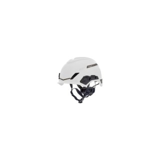 MSA Safety V-Gard H1 White Safety Helmet with Chin Strap, Ventilated and Adjustable 10212394