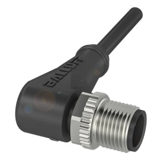 BALLUFF Male 4 Way Right Angle to Male 4 Way Unterminated Sensor Actuator Cable 250V Polyurethane Jacket 2m BCC0321