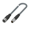 BALLUFF Sensor Actuator Cable 250V 3m Polyvinyl Chloride Jacket Female 4 Way to Male 4 Way Straight BCC03TY
