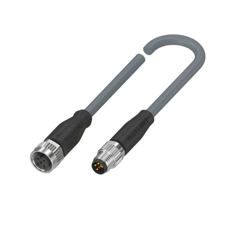 BALLUFF Sensor Actuator Cable 250V 3m Polyvinyl Chloride Jacket Female 4 Way to Male 4 Way Straight BCC03TY