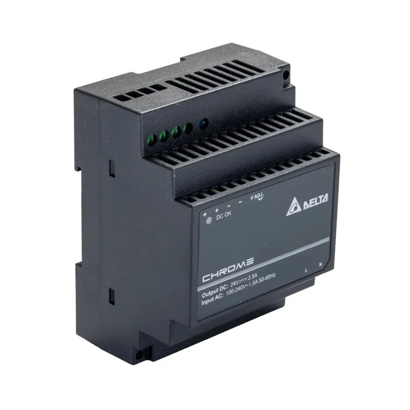 Delta Electronics DRC Switched Mode DIN Rail Power Supply 264V AC/DC Input 24V DC 2.5A Output 60W DRC-24V60W1AZ