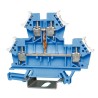 RS PRO Feed Through Terminal Block Blue, 2-Level, Cage Clamp, 1000V, 24-10 AWG, VDE Certified 242-0528
