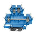 RS PRO Feed Through Terminal Block Blue 2-Level Cage Clamp 32A 1000V 24-10 AWG 242-0526