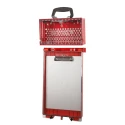 Brady Red 12-Lock Lockout Steel Group Lockout & Permit Control Station, 8.38 mm KIT,SLIMVIEW RED,PERMIT DISPLAY STATION