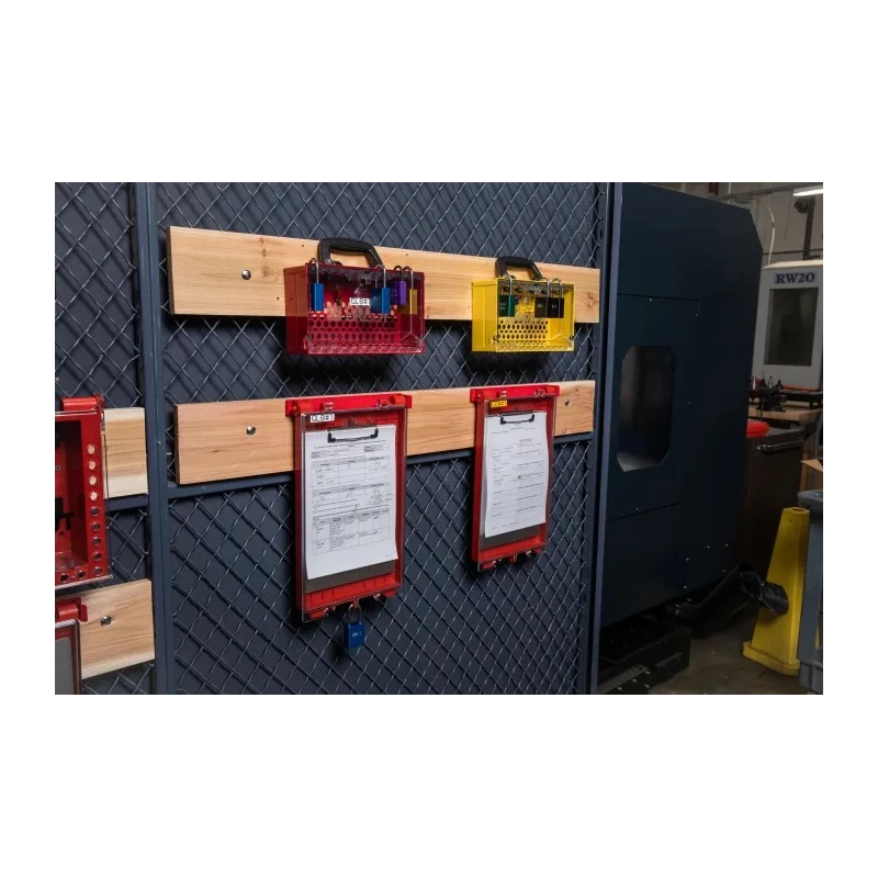 Brady Red 12-Lock Lockout Steel Group Lockout & Permit Control Station, 8.38 mm KIT,SLIMVIEW RED,PERMIT DISPLAY STATION