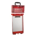 Brady Red 12-Lock Lockout Steel Group Lockout & Permit Control Station, 8.38 mm KIT,SLIMVIEW RED,PERMIT DISPLAY STATION