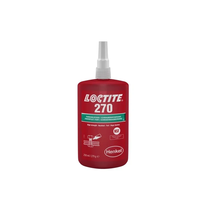 Loctite Green Threadlocking Adhesive High Strength Dimethacrylate Ester 250 ml LOCTITE 270 BO 250ML EGFD
