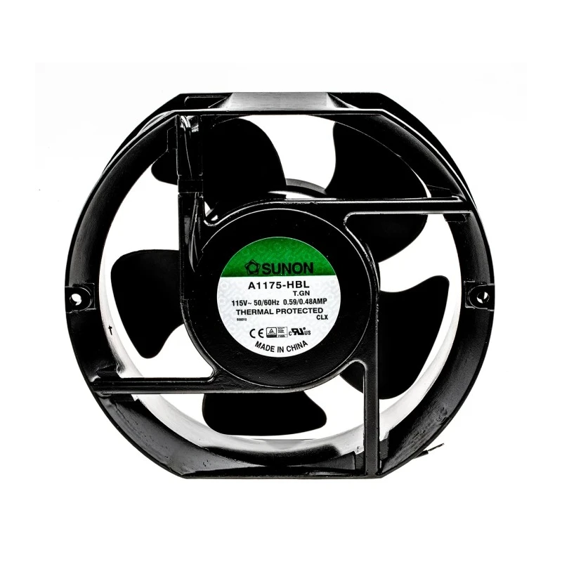 Sunon AC Ball Bearing Axial Fan 115V AC, 36W, 480 mA, 302 m³/h Air Flow, 151 mm Height, 171 mm Width A1175HBLTGN