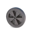 Guitel Hervieu Black Rubber Trolley Wheel, 120 kg Load Capacity, 300mm Diameter, 55mm Width, Model 6213012010