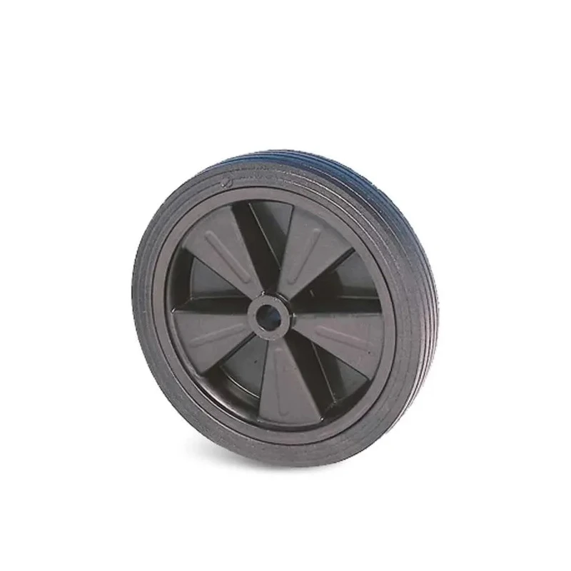 Guitel Hervieu Black Rubber Trolley Wheel, 120 kg Load Capacity, 300mm Diameter, 55mm Width, Model 6213012010
