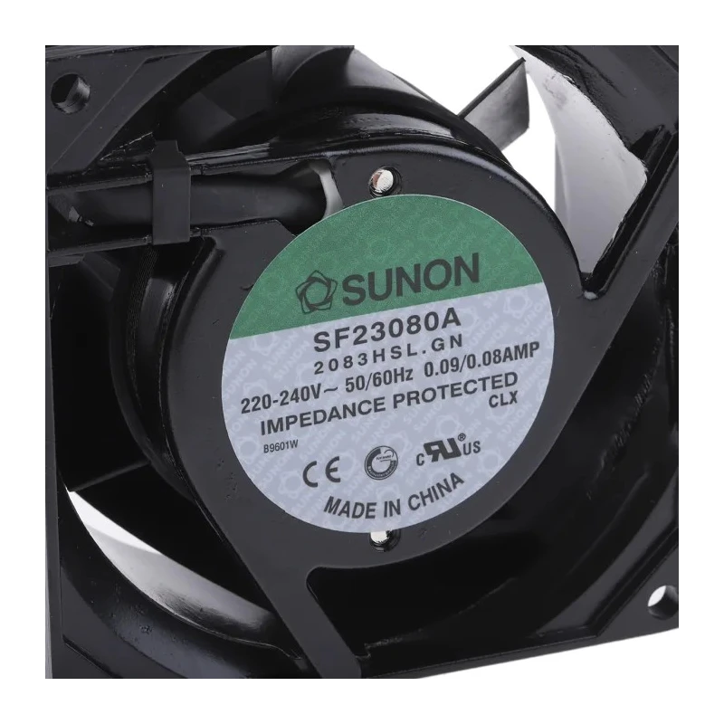 Sunon SF Series Sleeve Bearing AC Axial Fan 230V AC 16W 80 mA 39.1 m³/h 80 mm SF23080A/2083HSL.GN