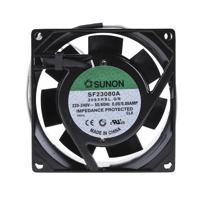 Sunon SF Series Sleeve Bearing AC Axial Fan 230V AC 16W 80 mA 39.1 m³/h 80 mm SF23080A/2083HSL.GN