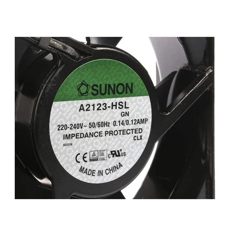 Sunon A2123 Series Axial Fan, 230V AC, 22W Power, 2750 RPM, 161.4 m³/h Air Flow, Sleeve Bearing, 120 mm x 120 A2123-HSL.GN