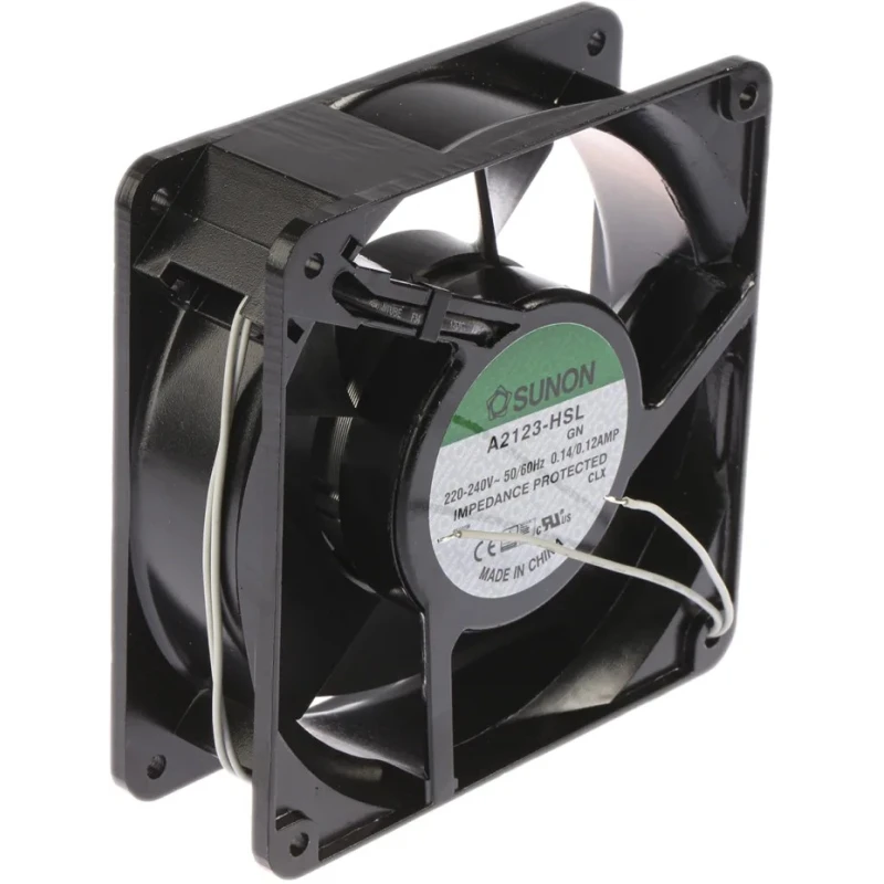 Sunon A2123 Series Axial Fan, 230V AC, 22W Power, 2750 RPM, 161.4 m³/h Air Flow, Sleeve Bearing, 120 mm x 120 A2123-HSL.GN